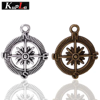 Kupla Vintage Nautical Compass Charms Metal Zinc Alloy Retro Pendant Charms DIY Handmade Compass Charms 40pcs 25*29mm C5566
Kupla Vintage Nautical Compass Charms Metal Zinc Alloy Retro Pendant Charms DIY Handmade Compass Charms 40pcs 25*29mm C5566