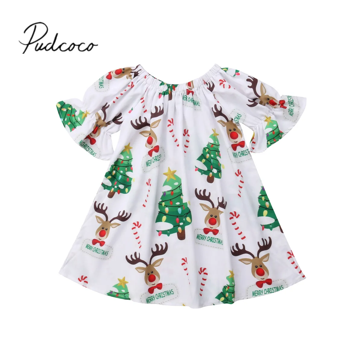 2018 Brand New Christmas Newborn Infant Baby Girls Dress Petal Sleeve Santa Tree Deer Dress Party Dress Casual Outfit 0-18M
2018 Brand New Christmas Newborn Infant Baby Girls Dress Petal Sleeve Santa Tree Deer Dress Party Dress Casual Outfit 0-18M