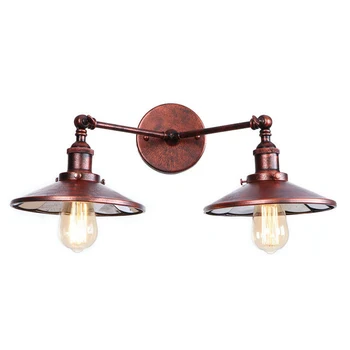 Rust American Vintage Wall Lamp LED Beside 2 Heads Adjustable Arm Industrial Edison Wall Sconce Lights Aplique Pared
Rust American Vintage Wall Lamp LED Beside 2 Heads Adjustable Arm Industrial Edison Wall Sconce Lights Aplique Pared