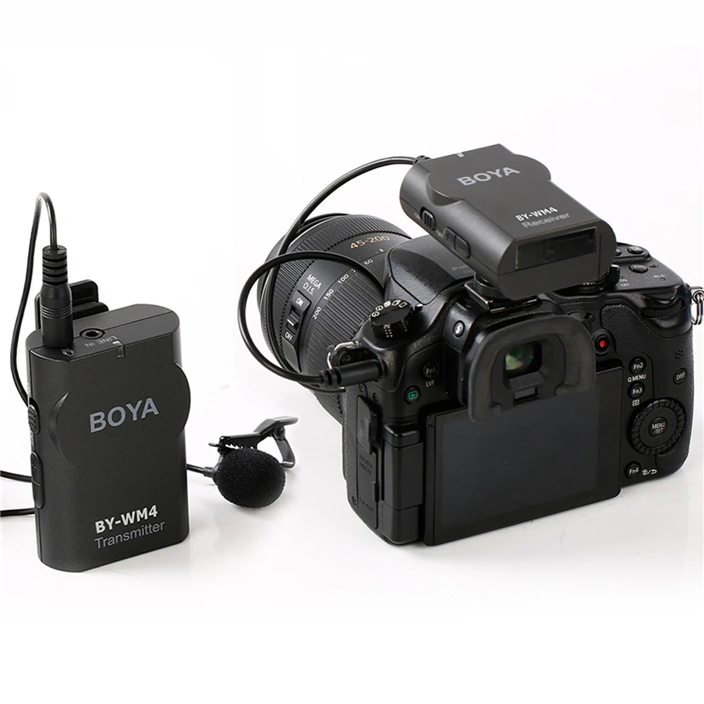 New BY-WM4 Wireless Lavalier Microphone system for Canon Nikon Sony Panasonic DSLR Camera Camcorder iphone android smartphone
New BY-WM4 Wireless Lavalier Microphone system for Canon Nikon Sony Panasonic DSLR Camera Camcorder iphone android smartphone