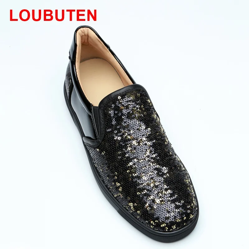 LOUBUTEN Shinning Glitter Upper Slip On Casual Sneakers Men Black Round Toe Platform Breathable Shoes Plus Size Basic Mens Shoes
LOUBUTEN Shinning Glitter Upper Slip On Casual Sneakers Men Black Round Toe Platform Breathable Shoes Plus Size Basic Mens Shoes