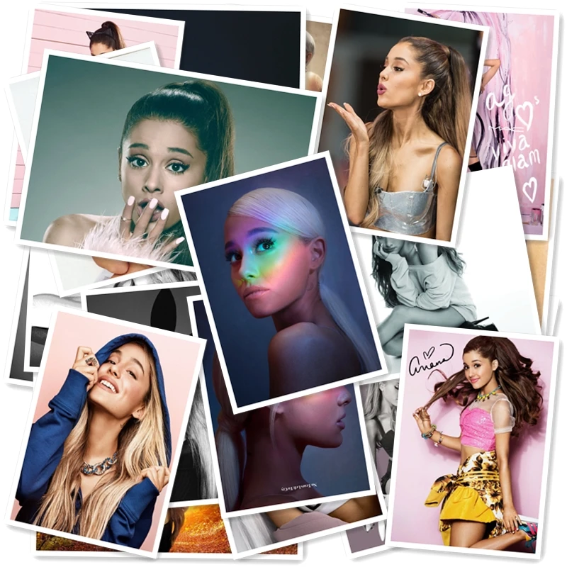 Snger Ariana grande 20/pcs PVC Series Stickers Travel Suitcase Wall Pencil Box Bike Phone Sliding Plate Graffiti Styling
Snger Ariana grande 20/pcs PVC Series Stickers Travel Suitcase Wall Pencil Box Bike Phone Sliding Plate Graffiti Styling