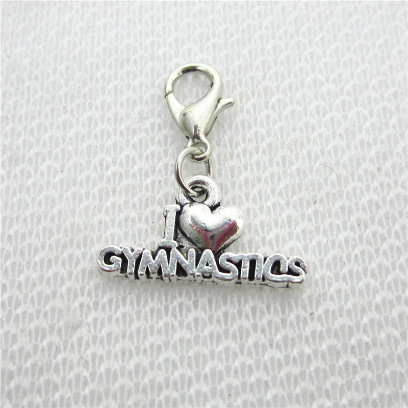 50pcs/lot Hot selling I love Gymnastics charms dangle charms hanging lobster clasp charms Diy Bracelet jewelry accessories
50pcs/lot Hot selling I love Gymnastics charms dangle charms hanging lobster clasp charms Diy Bracelet jewelry accessories
