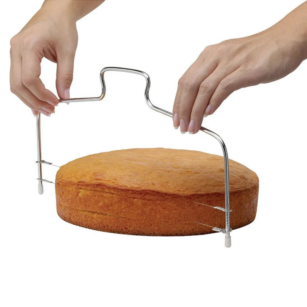 New Adjustable Stainless Steel Wire Cake Slicer Leveler Pizza Dough Cutter Trimmer Ktchen Accessories Baking Tool
New Adjustable Stainless Steel Wire Cake Slicer Leveler Pizza Dough Cutter Trimmer Ktchen Accessories Baking Tool