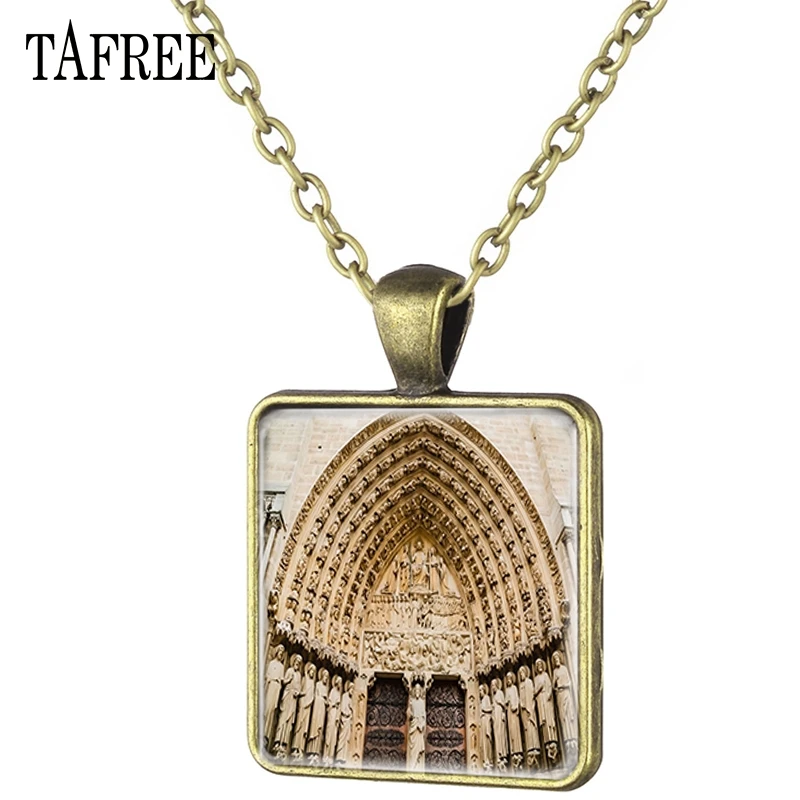 TAFREE Notre Dame DE Paris View Necklace Gothic Church long chain Square Pendant Necklaces Bronze Plated Fashion Jewelry FA337
TAFREE Notre Dame DE Paris View Necklace Gothic Church long chain Square Pendant Necklaces Bronze Plated Fashion Jewelry FA337