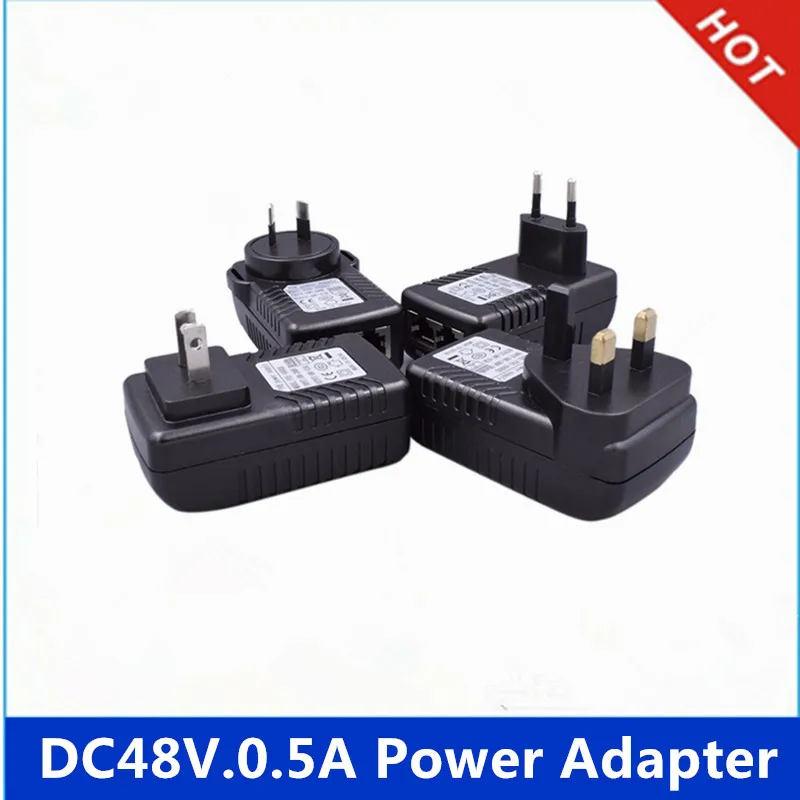 DC48 V 0.5A 100Mbps Base-T PoE Injector Power Adapter Compliant to IEEE802.3af input AC100-240V Support POE camera
DC48 V 0.5A 100Mbps Base-T PoE Injector Power Adapter Compliant to IEEE802.3af input AC100-240V Support POE camera