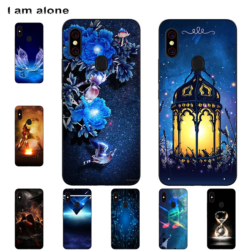 

I am alone Phone Bags For UMIDIGI F1 6.3 inch Black Soft TPU Mobile Fashion Cartoon Printed For Umidigi F1 Cases Free Shipping