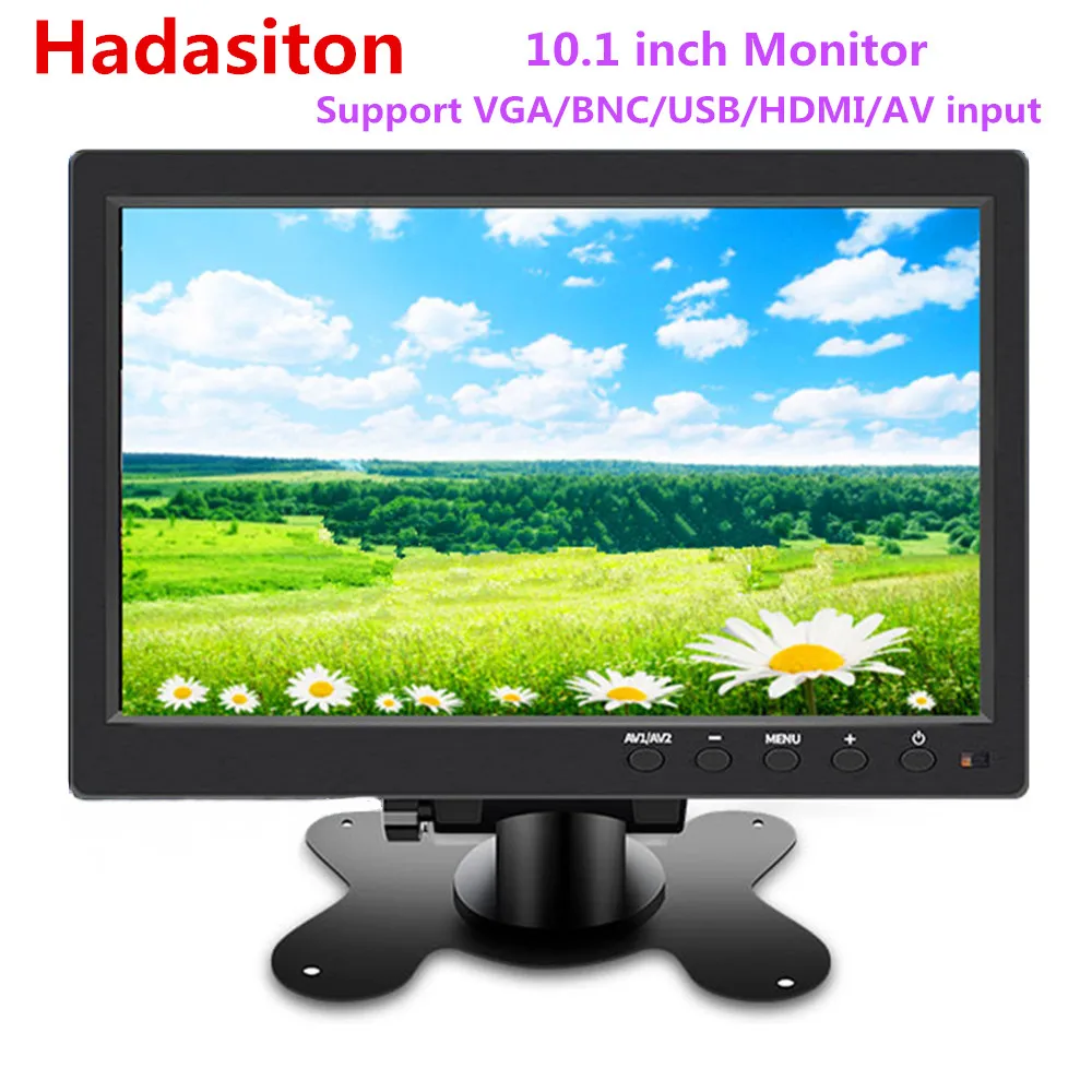 

10.1" HD 1024*600 LCD monitor Car monitor MP5 player Home security monitor PC/TV Display Support VGA/BNC/USB/HDMI/AV input