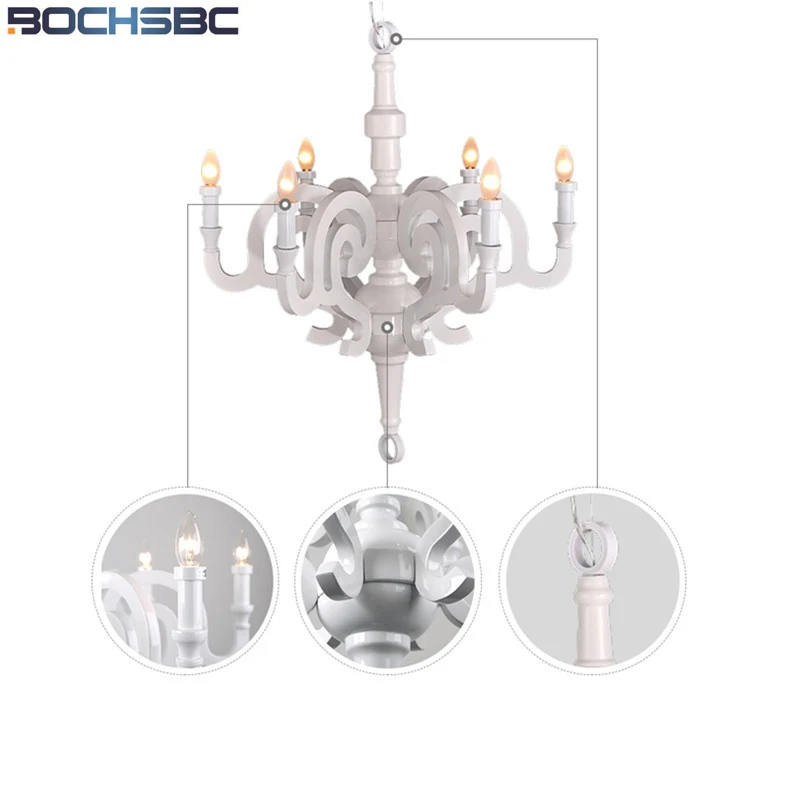 BOCHSBC 6 Heads Wood Candle Pendant Lights for Living Room Bedroom Dinning Room Hanging Lamp Light Fixtures Black White Lampara
BOCHSBC 6 Heads Wood Candle Pendant Lights for Living Room Bedroom Dinning Room Hanging Lamp Light Fixtures Black White Lampara