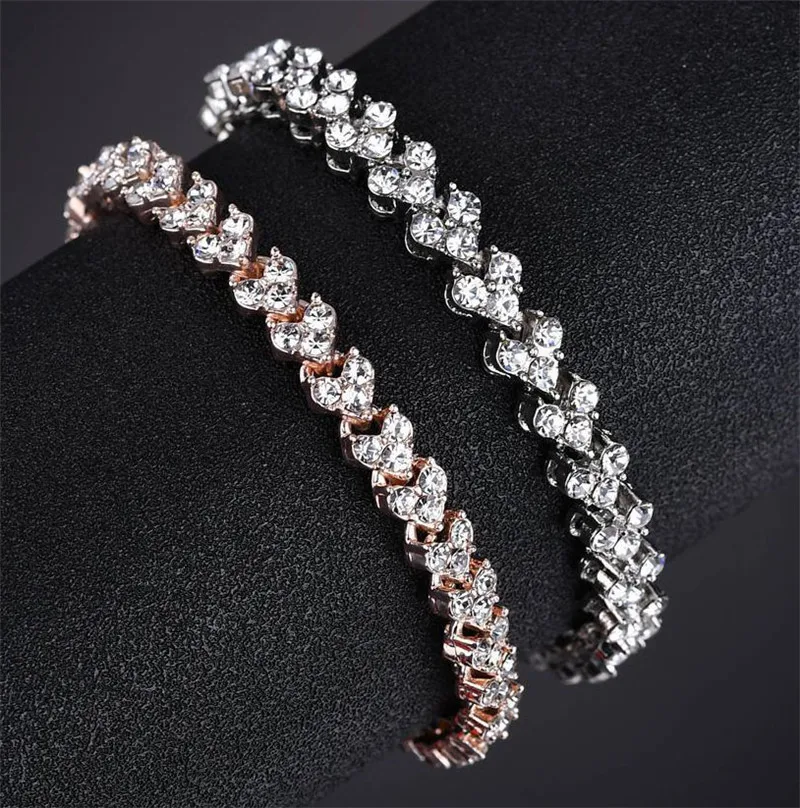 Trendy Unique Jewelry White&Rose Gold Color Charm AAA+ CZ Crystal Female Bracelets Bangles For Women Female Wedding Jewelry
Trendy Unique Jewelry White&Rose Gold Color Charm AAA+ CZ Crystal Female Bracelets Bangles For Women Female Wedding Jewelry