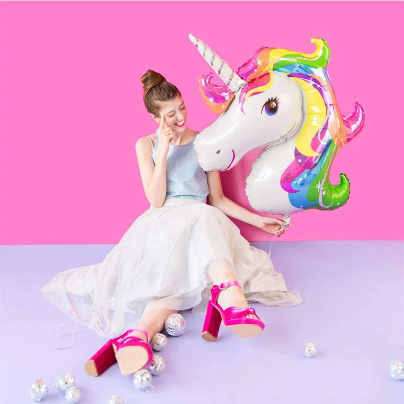 3pcs Large Rainbow Unicorn foil Balloons 112*87cm large unicron balloons Animal horse Balloon float with helium gas for Party
3pcs Large Rainbow Unicorn foil Balloons 112*87cm large unicron balloons Animal horse Balloon float with helium gas for Party
