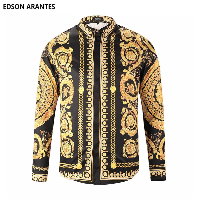 EDSON ARANTES Male Shirt Fashion Fancy Luxury Design Print Dress Shirt Man Long Sleeve 3D Floral Casual Slim Fit Party Shirts
EDSON ARANTES Male Shirt Fashion Fancy Luxury Design Print Dress Shirt Man Long Sleeve 3D Floral Casual Slim Fit Party Shirts