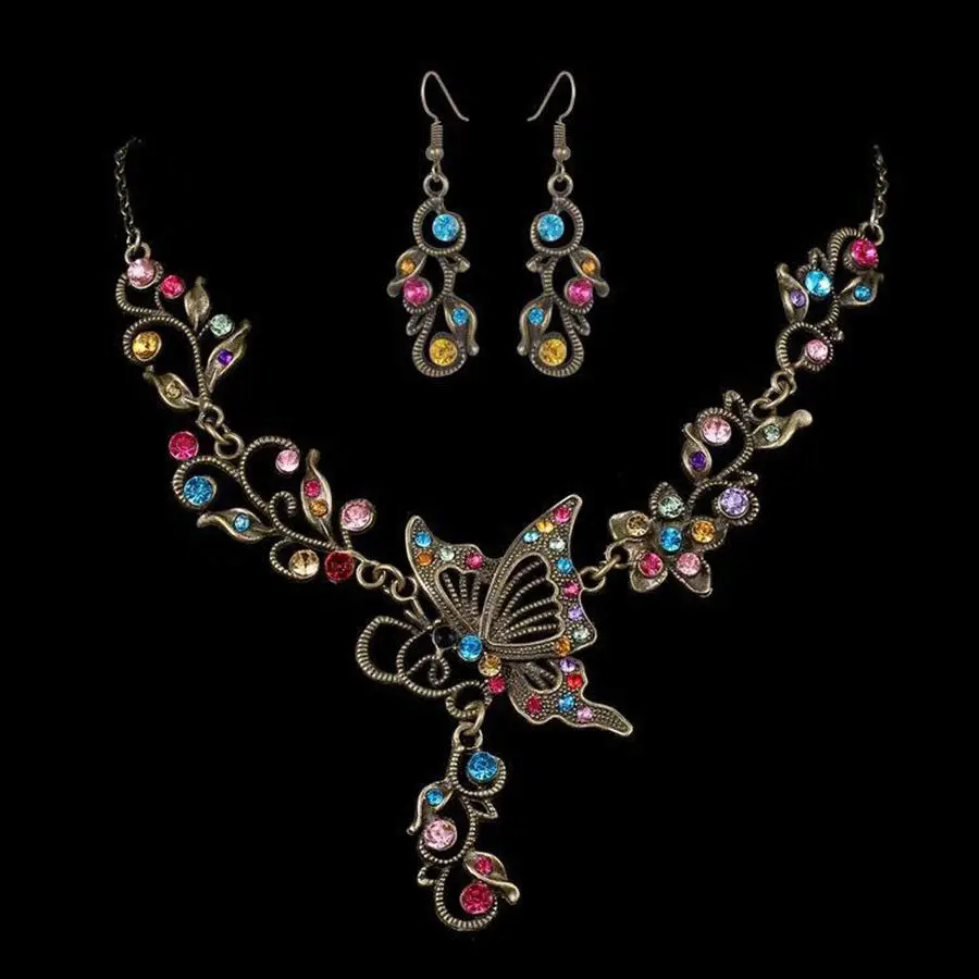 Multicolor Rhinestone Crystal Butterfly Flower Earrings Necklace Jewelry Set Pendant Necklace Chain Long Earrings Jewelry Set
Multicolor Rhinestone Crystal Butterfly Flower Earrings Necklace Jewelry Set Pendant Necklace Chain Long Earrings Jewelry Set