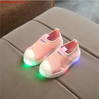 New Fashion Children's Sports Canvas Shoes LED Light Girls Shoes Boys Casual Flashing Kids Light comfortable Baby Flat Shoes
New Fashion Children's Sports Canvas Shoes LED Light Girls Shoes Boys Casual Flashing Kids Light comfortable Baby Flat Shoes