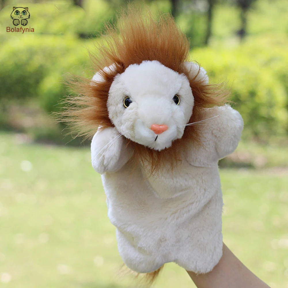 

BOLAFYNIA Children Hand Puppet Toys lion nursery infant baby kid plush Stuffed Toy for Christmas birthday gifts