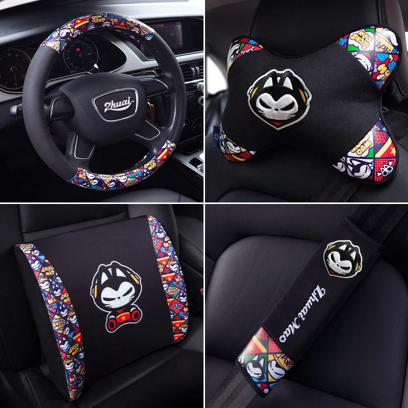 CHSKY Car Lumbar Support Cushion For Car Head Neck Pillow For Neck Waist Pillow Steering Wheel Cover Headrest Car Accessories
CHSKY Car Lumbar Support Cushion For Car Head Neck Pillow For Neck Waist Pillow Steering Wheel Cover Headrest Car Accessories
