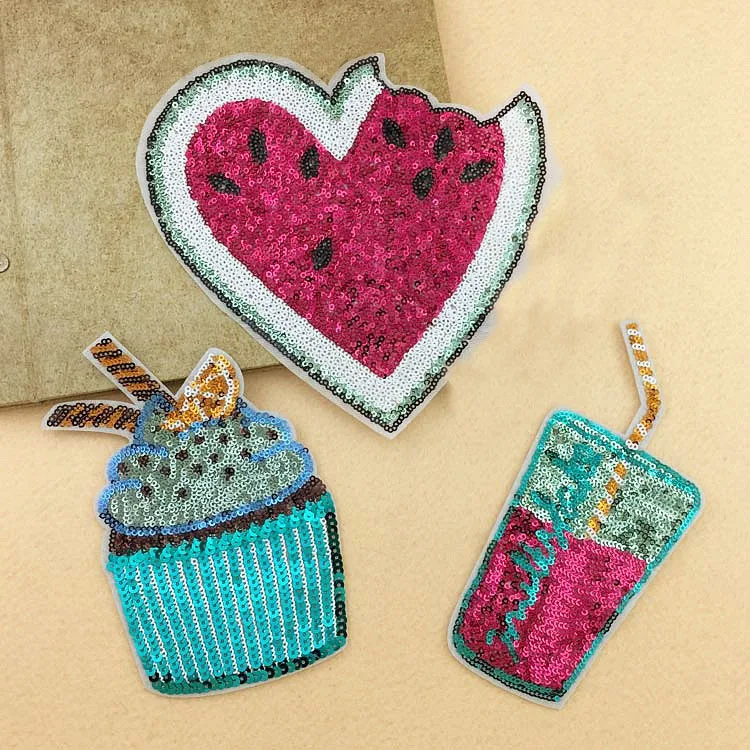 New Arrival Love Watermelon Ice Cream Drinks Sewing sequin Patches Applique Cartoon Patch grils clothes t' shirt sticker
New Arrival Love Watermelon Ice Cream Drinks Sewing sequin Patches Applique Cartoon Patch grils clothes t' shirt sticker