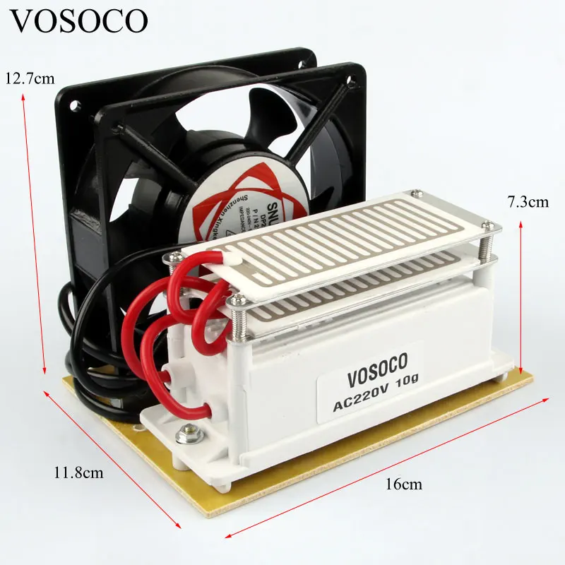 Portable Ozone Generator 10g/h with fan Long Life Ceramic Plate Ozonizer water Air sterilize Purifier treatment Ozone machine
Portable Ozone Generator 10g/h with fan Long Life Ceramic Plate Ozonizer water Air sterilize Purifier treatment Ozone machine