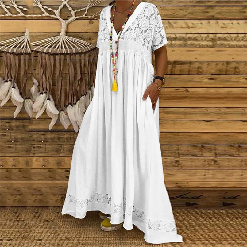 Women Summer Dress Boho Sexy Dress Solid Beach Sundress Dress Female Mid-Length Vestidos Plus Size summer dress Bodycon Lace #1
Women Summer Dress Boho Sexy Dress Solid Beach Sundress Dress Female Mid-Length Vestidos Plus Size summer dress Bodycon Lace #1