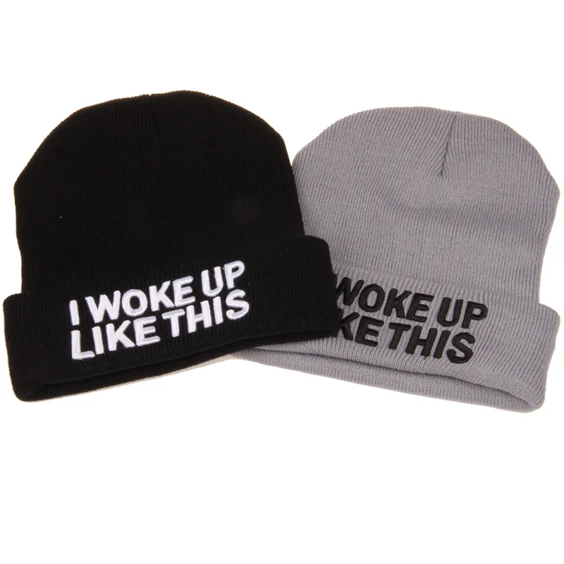 Europe and The United States Men and Women Hip-Hop I WOKE UP LIKE THIS Embroidery Knitted Wool Elastic Beanie Hat Ski Cap RX161
Europe and The United States Men and Women Hip-Hop I WOKE UP LIKE THIS Embroidery Knitted Wool Elastic Beanie Hat Ski Cap RX161