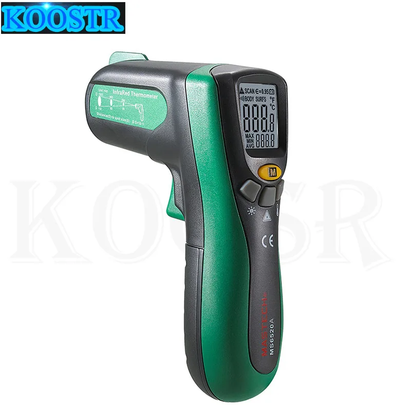 Infrared thermometer termometro infravermelho digital temperature instrument diagnostic-tool-20300 degrees 572F MASTECH MS6520A
Infrared thermometer termometro infravermelho digital temperature instrument diagnostic-tool-20300 degrees 572F MASTECH MS6520A