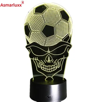 Football Skull Night Light Creative 3D Desk LED USB Lamp Lampada Halloween Xmas Gift Table Child Kids Touch Lighting Soccer Gift
Football Skull Night Light Creative 3D Desk LED USB Lamp Lampada Halloween Xmas Gift Table Child Kids Touch Lighting Soccer Gift