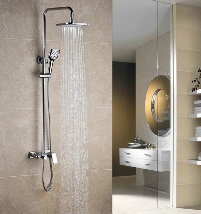 Fashion rainfall chrome Brass bathroom Shower Faucet Set with big plate for holding accessories free shipping
Fashion rainfall chrome Brass bathroom Shower Faucet Set with big plate for holding accessories free shipping