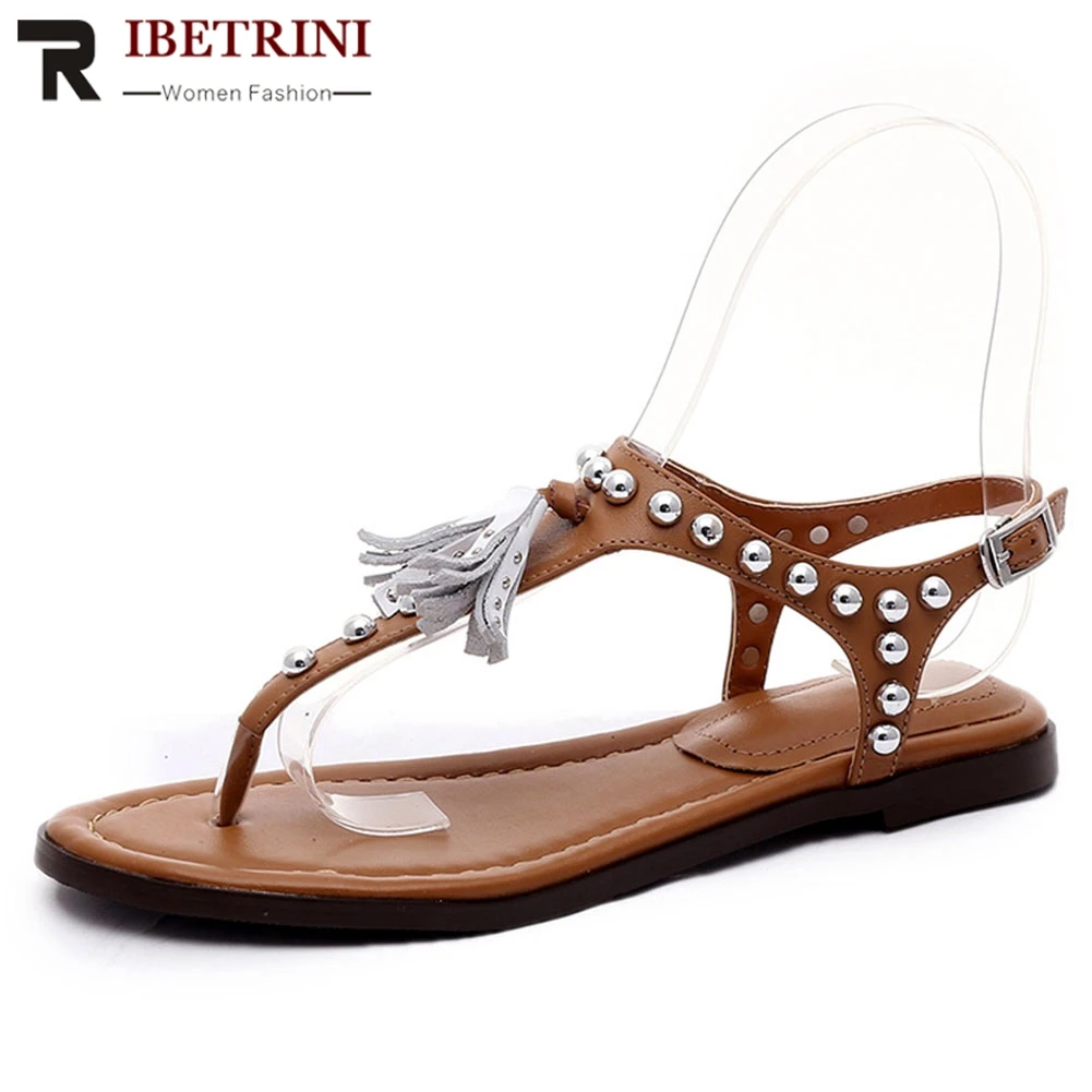 RIBETRINI Size 35-42 Women Shoes Genuine Leather Cow Leather Flat Heels Fashion Party Summer Sandals Shoes Woman
RIBETRINI Size 35-42 Women Shoes Genuine Leather Cow Leather Flat Heels Fashion Party Summer Sandals Shoes Woman