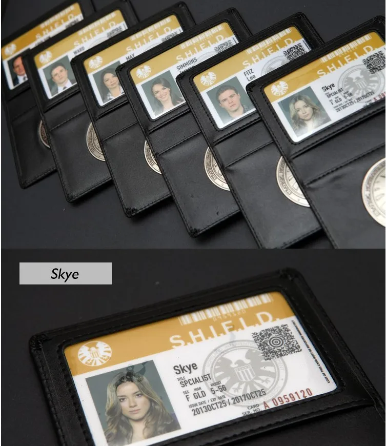 The Avengers Agents of S.H.I.E.L.D. Shield metal Badge Leather case Holder ID Cards Coulson Ward May Skye Fitz Wallets soccer
The Avengers Agents of S.H.I.E.L.D. Shield metal Badge Leather case Holder ID Cards Coulson Ward May Skye Fitz Wallets soccer