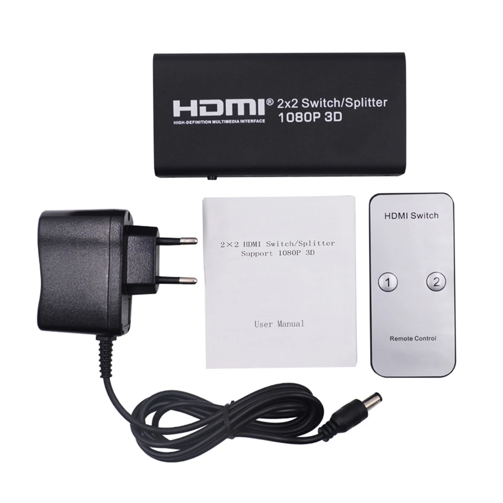 HDMI Switch Splitter Installation Support 1080P 3D Switcher With IR Remote Control EU Plug
HDMI Switch Splitter Installation Support 1080P 3D Switcher With IR Remote Control EU Plug