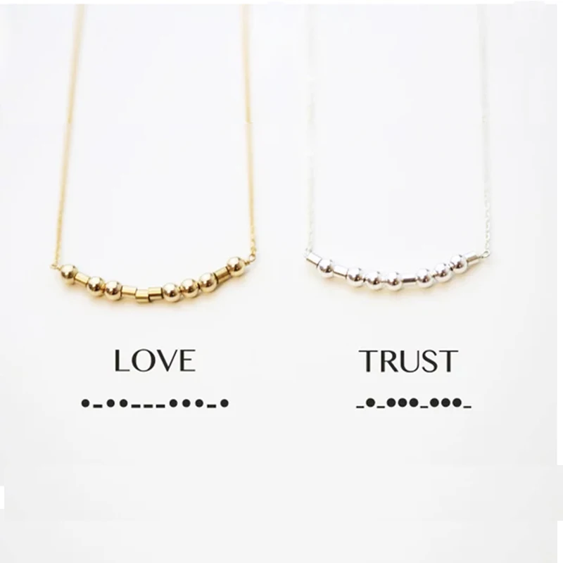 Morse Code Pendant Custom Jewelry Handmade Personalized Secret Code Necklace Sisters Bridesmaid personalized Gift Jewelry Women
Morse Code Pendant Custom Jewelry Handmade Personalized Secret Code Necklace Sisters Bridesmaid personalized Gift Jewelry Women