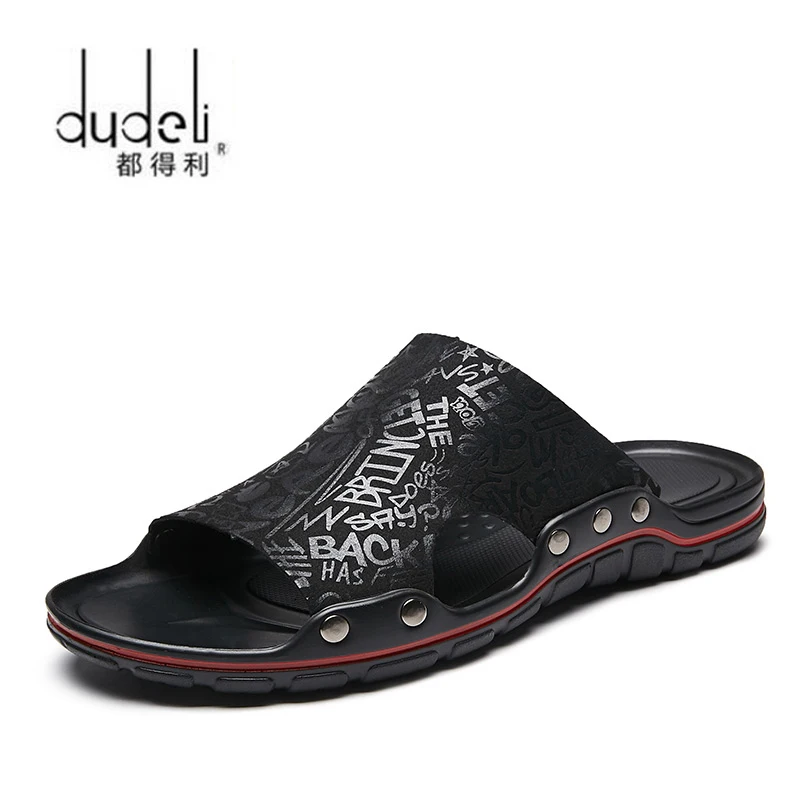 New Summer Men's Slippers Hot Mens Flip Flops Sandals Slides Printed British Beach Men Sandals Genuine Cow Leather Casual Shoes
New Summer Men's Slippers Hot Mens Flip Flops Sandals Slides Printed British Beach Men Sandals Genuine Cow Leather Casual Shoes