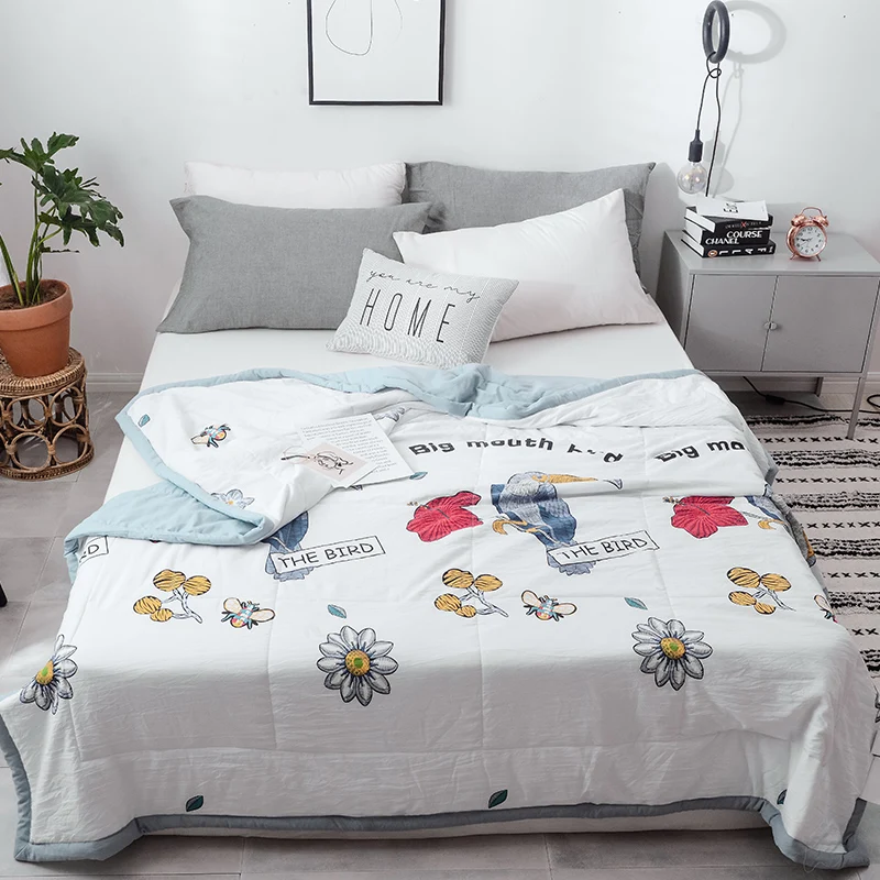 Floral Flamingo Printed Air Condition Summer Quilt Plaids Patchwork Bed Covers Comforter Washed Cotton Blankets for Adults Kids
Floral Flamingo Printed Air Condition Summer Quilt Plaids Patchwork Bed Covers Comforter Washed Cotton Blankets for Adults Kids