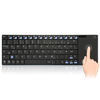 Zoweetek i12plus QWERTY Wireless Slim German Keyboard with touchpad and Stainless Steel Case for PC Smart TV Arabic IPTV Box
Zoweetek i12plus QWERTY Wireless Slim German Keyboard with touchpad and Stainless Steel Case for PC Smart TV Arabic IPTV Box