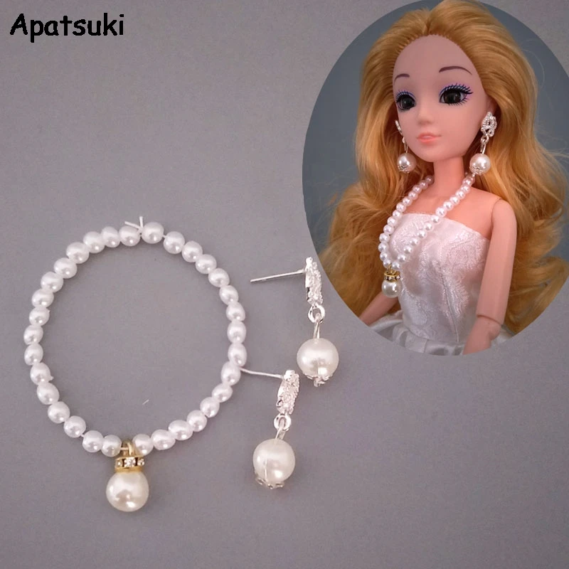 1/6 Dolls Accessories Imitation Pearl Jewelry For Barbie Doll Necklace Fashion Decoration Earring For 1:6 BJD Dolls Kids Toy
1/6 Dolls Accessories Imitation Pearl Jewelry For Barbie Doll Necklace Fashion Decoration Earring For 1:6 BJD Dolls Kids Toy