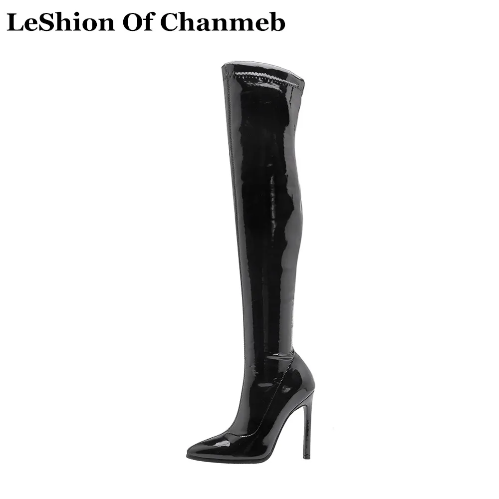 big size 43 stretch PU leather gloss over the knee boots women lady 12cm stiletto heels pointed toe slim leg winter boots shoes
big size 43 stretch PU leather gloss over the knee boots women lady 12cm stiletto heels pointed toe slim leg winter boots shoes