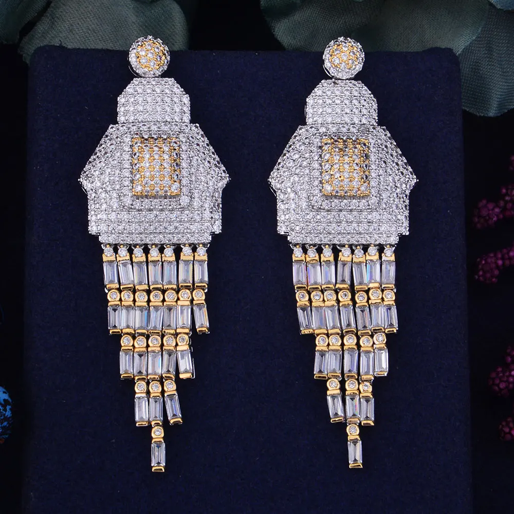 GODK 70mm Luxury Princess Tassels Full Mirco Cubic Zirconia Naija Wedding Women Earring Fashion Jewelry
GODK 70mm Luxury Princess Tassels Full Mirco Cubic Zirconia Naija Wedding Women Earring Fashion Jewelry