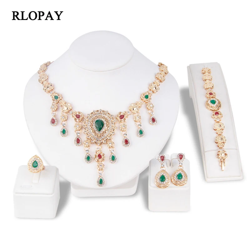 2019 Fashion Design Water Drop Necklace Jewelry Sets Luxury Multi-color Crystal Dubai Bride Wedding Gold Jewelry Accessories
2019 Fashion Design Water Drop Necklace Jewelry Sets Luxury Multi-color Crystal Dubai Bride Wedding Gold Jewelry Accessories