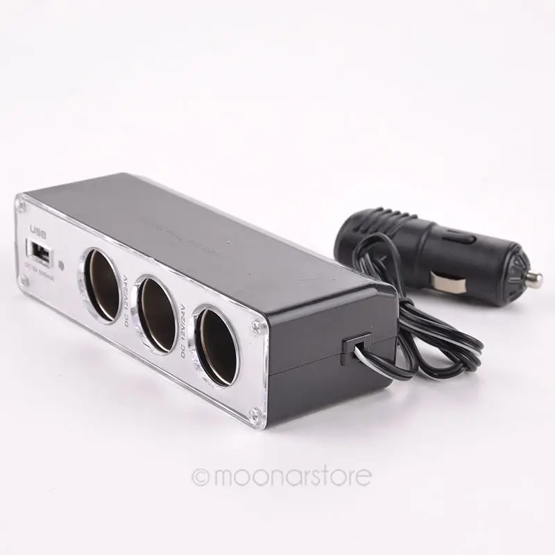 Mulitfunction 3 Way Car Cigarette Lighter Socket Splitter Charger Power Adapter DC+USB 12V-24V Car Electronics Accessories
Mulitfunction 3 Way Car Cigarette Lighter Socket Splitter Charger Power Adapter DC+USB 12V-24V Car Electronics Accessories