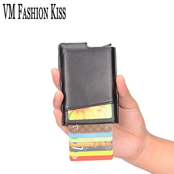 VM FASHION KISS Business Card Aluminum Box RFID Information Security Block Genuine Leather Wallet Credit ID Cards Holders Purse
VM FASHION KISS Business Card Aluminum Box RFID Information Security Block Genuine Leather Wallet Credit ID Cards Holders Purse