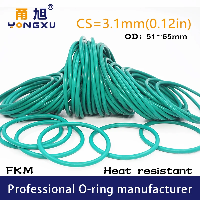Green FKM fluororubber O-rings Seals CS3.1mm OD51/52/53/55/56/58/60/61/62/63/65*3.1mm Rings Seal Gasket Ring sealing Washer
Green FKM fluororubber O-rings Seals CS3.1mm OD51/52/53/55/56/58/60/61/62/63/65*3.1mm Rings Seal Gasket Ring sealing Washer