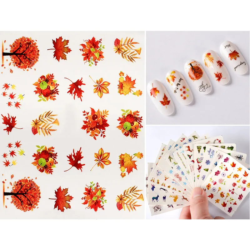 1 Sheet Chic Maple Leaf Design 3D Adhesive Tips Nails Decal Nail Art Sticker Decoration For Women Nail Art DIY Tools Accessories
1 Sheet Chic Maple Leaf Design 3D Adhesive Tips Nails Decal Nail Art Sticker Decoration For Women Nail Art DIY Tools Accessories