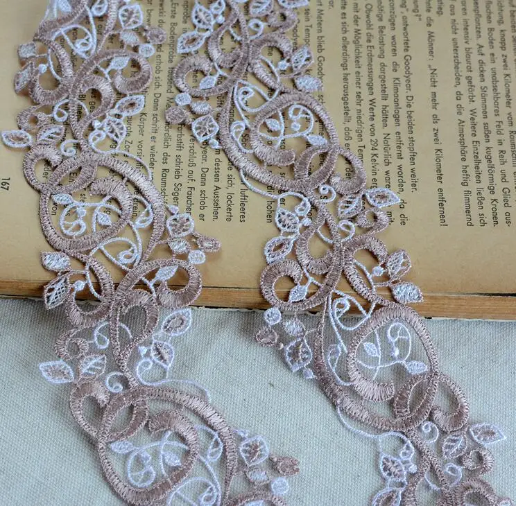 2 Meters Flower Water Soluble Lace Trims Wedding Dress New Style Embroidery Khaki Blue Soft Lace Trim for Clothing Decoration
2 Meters Flower Water Soluble Lace Trims Wedding Dress New Style Embroidery Khaki Blue Soft Lace Trim for Clothing Decoration