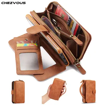 CHEZVOUS Wallet Case for iPhone X XR XS MAX 7 8 6 plus 5 5s Case 2in1 Card Slot Retro Flip Leather Cover Zipper Purse Phone Bag
CHEZVOUS Wallet Case for iPhone X XR XS MAX 7 8 6 plus 5 5s Case 2in1 Card Slot Retro Flip Leather Cover Zipper Purse Phone Bag