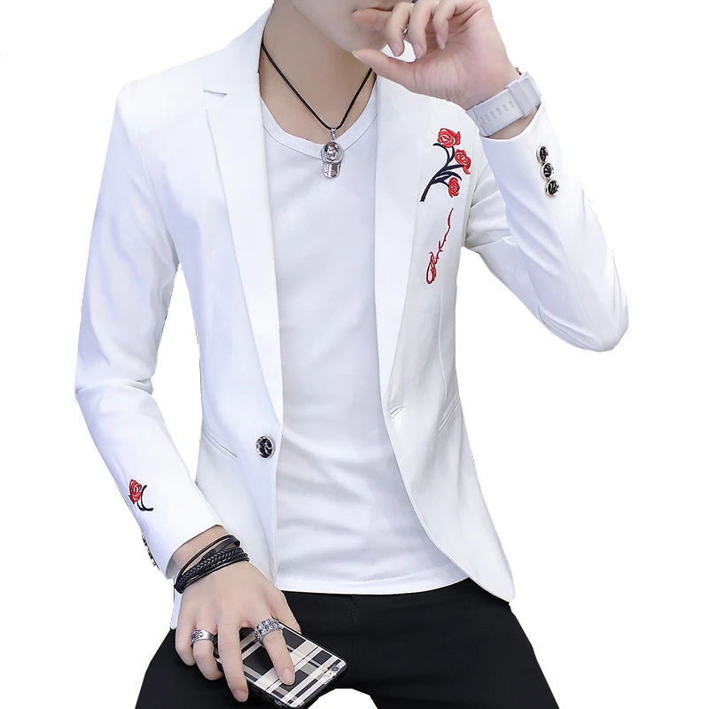 Teen men suit jacket slim design men blazers 2019 White black red blazer men Asia size S M L XL XXL
Teen men suit jacket slim design men blazers 2019 White black red blazer men Asia size S M L XL XXL