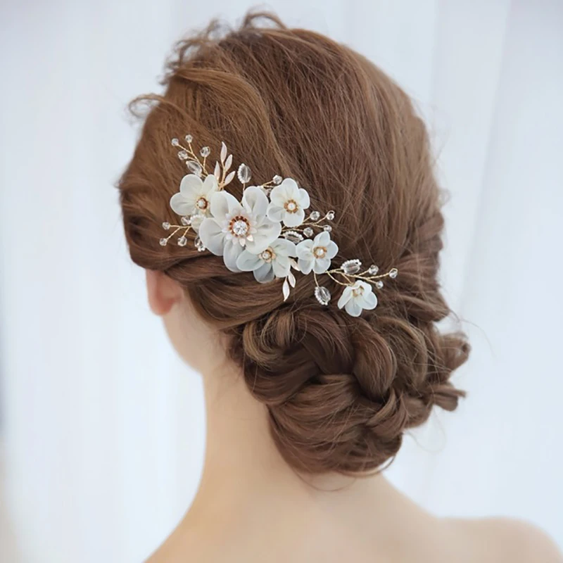 New Flower Gold Wedding Hair Jewelry Handmade Crystal Hair Combs And Clips Queen Princess Bridal Women Tiara Hair Accessories
New Flower Gold Wedding Hair Jewelry Handmade Crystal Hair Combs And Clips Queen Princess Bridal Women Tiara Hair Accessories