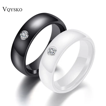 Fashion Men Women Black White Colorful Ring Ceramic Ring For Women With Big Crystal Wedding Band Ring Width 6mm Size 6-10 Gift
Fashion Men Women Black White Colorful Ring Ceramic Ring For Women With Big Crystal Wedding Band Ring Width 6mm Size 6-10 Gift