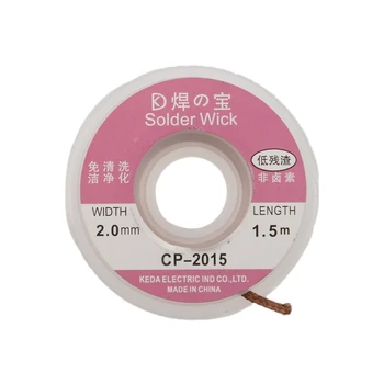 Hot Sale 5ft/1.5M 2.0mm Desoldering Braid Solder Remover Wick
Hot Sale 5ft/1.5M 2.0mm Desoldering Braid Solder Remover Wick