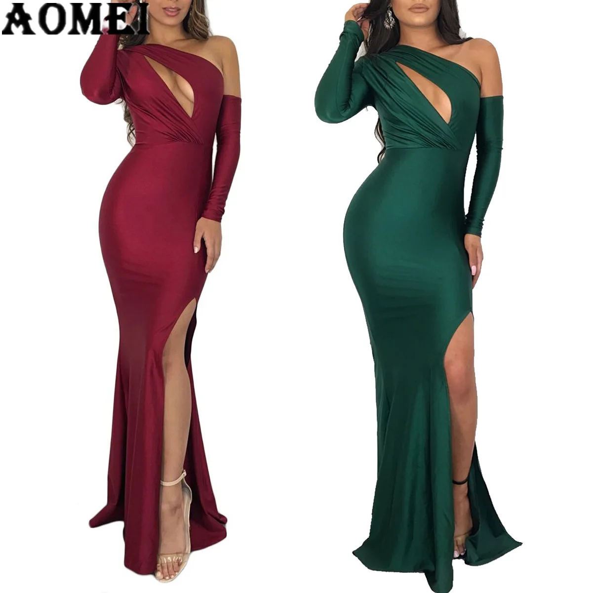 Maxi Dresses Party Wear for Women One Shoulder Hollow Out Chest High Split Long Robes Sexy Night Clubwear Bodycon Female Tunics
Maxi Dresses Party Wear for Women One Shoulder Hollow Out Chest High Split Long Robes Sexy Night Clubwear Bodycon Female Tunics
