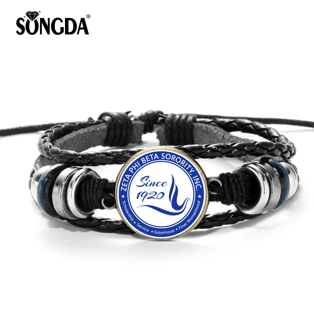 SONGDA Charm ZETA PHI BETA Sorority Multi-layer Leather Bracelet ZPB Sign Glass Gem Vintage Silver Beads Bohemian Bracelet Femme
SONGDA Charm ZETA PHI BETA Sorority Multi-layer Leather Bracelet ZPB Sign Glass Gem Vintage Silver Beads Bohemian Bracelet Femme